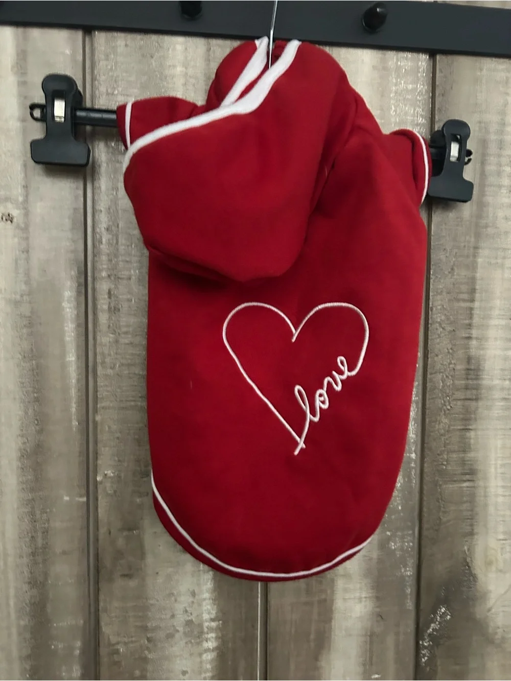 NWOT Love hooded sweatshirt for dogs, M